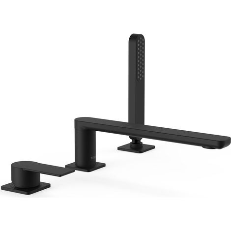TRES 20016201NM LOFT Grifo Monomando para Borde De Bañera Color Negro Mate - ref: 20016201NM