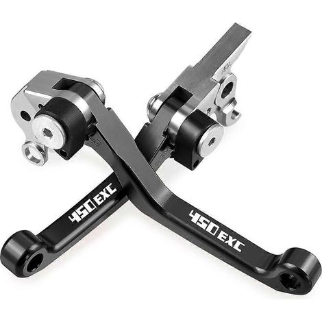 Aplicable a FOR 450EXC 450 EXC 2004 2005 2006 Manetas de freno y embrague plegables con pivote para motocross, palanca de manillar, frenos de motocicleta 450EXC (450EXC 04-06) (1/5)