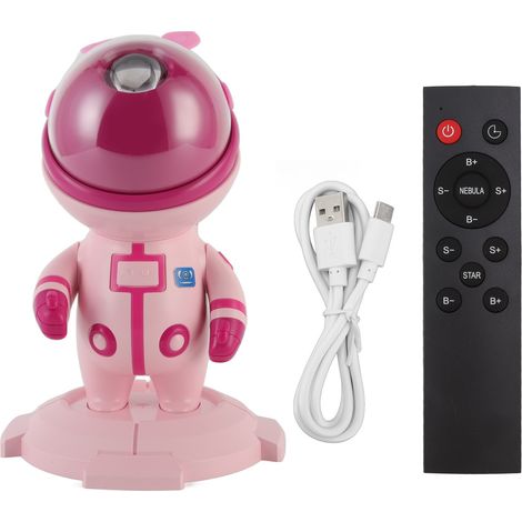 Filiyano – Projecteur de veilleuse LED astronaute étoile, rose, USB, ambiance RGB, cadeau pour enfants (1/5)