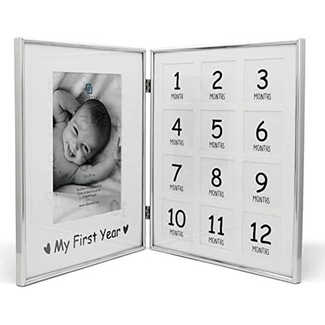 Cornice per il primo compleanno in argento, regalo per neonato, 13x18, 12x5x5 cm Dimensioni: 25x207x260 mm Codice articolo: ZV7614231