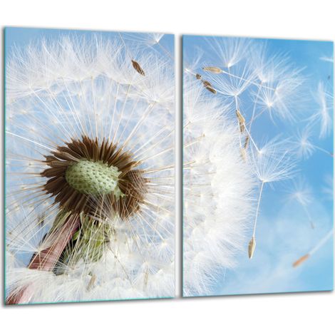 Tagliere in vetro 2x 30x52 fiore (1/5)