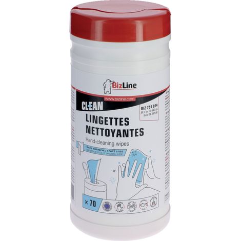 lingette nettoyante - boite de 70 - bizline 751014