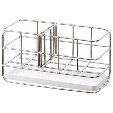 Porte-éponge en acier inoxydable 304, multifonctionnel pour évier de cuisine, organisateur d'évier, plateau égouttoir à vaisselle, porte-savon (1/2)