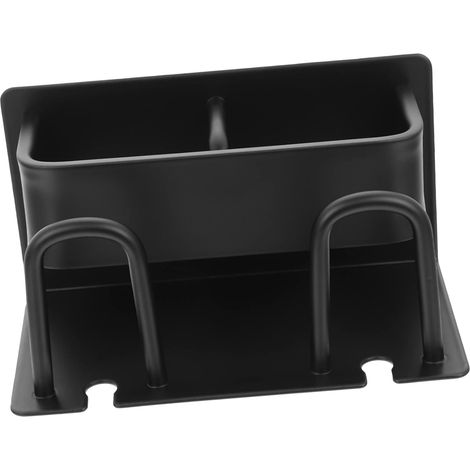 Porte-brosses à Dents Support Gobelet en Espace en Aluminium Noir Mural Étagère de Rangement Multifonction pour Salle de Bain pour Salle de Bain ou Showroom (1/5)