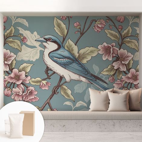Tapete Vliestapete mit Kleber - Wanddekoration Wohnzimmer - Tapete Schlafzimmer Frühlingsharmonie 208x146 cm (1/5)