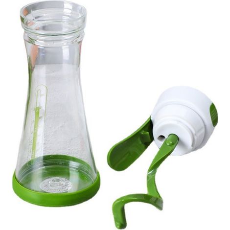 1 Gobelet mélangeur, poignée à pompe intégrée, bec verseur précision, pour vinaigrettes et sauces (1/5)