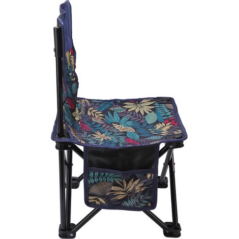 Chaise pliante portable, imperméable et antidérapante, grande capacité de charge, idéale pour le camping, la pêche et la plage (bleu érable). (1/5)