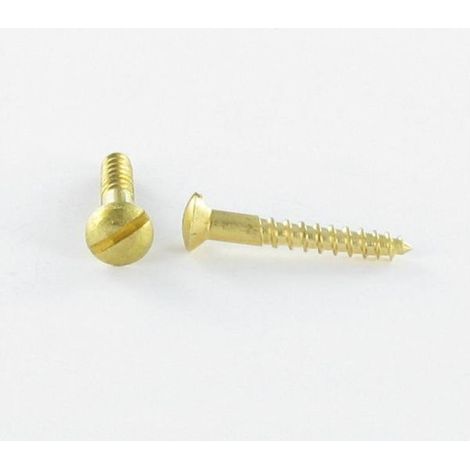 Vis bois Laiton Tête fraisée bombée TFB Fendue 3.5X20-800 pièces