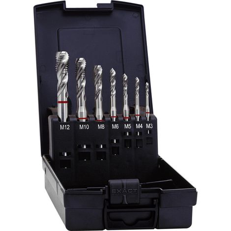 Exact 43694  Maschinengewindebohrer-Set 7teilig  metrisch M3, M4, M5, M6, M8, M10, M12  Rechtsschnei (1/2)