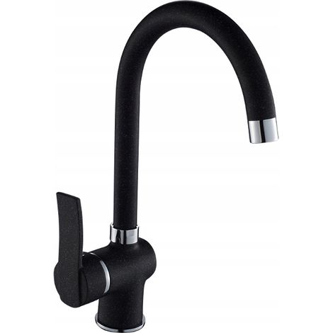 Grifo de fregadero de cocina independiente de madera negra (1/2)