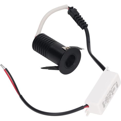 Spot encastré LED 3 W, mini spot sous meuble avec driver LED pour cuisines, placards et plafonds, AC85-265V, blanc chaud 3000K (1/5)