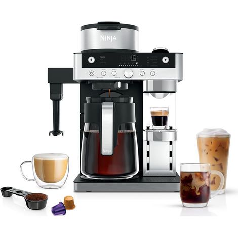 Macchina da caffè Ninja Prestige DualBrew CFN802EU 2-in-1 Nero & Acciaio 19 bar 1,8 L