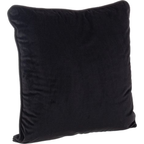 Gepolstertes Kissen ''Velvet'' mit abnehmbarem Bezug für Sofa 45 x 45 cm -Schwarz