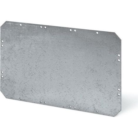 Platine acier inox 358x258mm gris pour coffret 380x300mm SCABOX