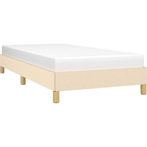 vidaXL Giroletto senza Materasso Crema 90x200 cm in Tessuto (1/4)