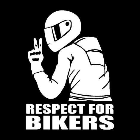 Autocollant réfléchissant 3D Respect pour cycliste - Étanche (1/5)