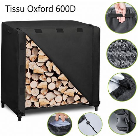 Housse de protection pour porte-bûches extérieur en tissu Oxford 600D avec revêtement PVC noir 600d pvc 30 × 30 × 5 cm 2 kg – Livraison gratuite (1/5)