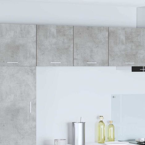 Hängeschrank mit Tür 2 pcs Betongrau und Weiß 40 x 31 x 40 cm