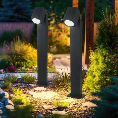 2x LED per esterni da giardino lampada da terra lampada veranda cortile percorso illuminazione spot faretti mobili (1/5)
