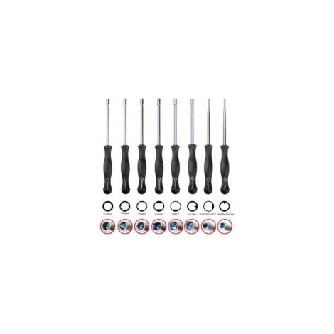Set di 8 cacciaviti per la regolazione del carburatore - Bussola singola D, doppia D, esagonale, esagonale - Crezuo