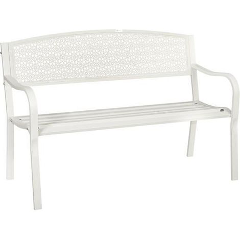 PANCHINA ACCIAIO "DOTHAN" COLORE BIANCO PAPILLON (1/3)