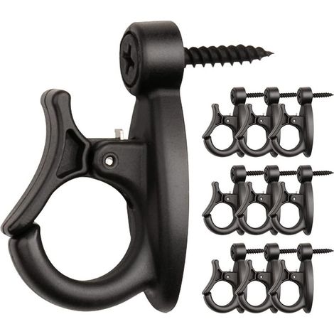 Q Hanger Lot de 10 crochets à visser avec boucle sûre pour armoire,étagère,guirlande lumineuse,plafond Convient pour l'extérieur et l'intérieur (1/5)