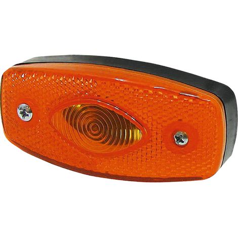 Faro di posizione laterale 102x44x30mm con catarifrangente