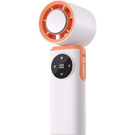 Tragbarer Kühlventilator, wiederaufladbarer Taschenventilator mit 3600 mAh Akku und Eiskühlung, Weiß (1/5)