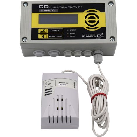 Schabus GX-A1+CO Kohlenmonoxid-Melder  mit externem Sensor netzbetrieben detektiert Kohlenmonoxid (1/3)