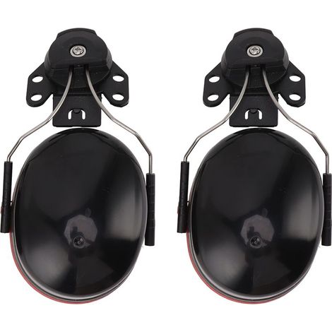 Casque antibruit casque antibruit Protection auditive casque réglable cache-oreilles pour les travailleurs de chantier de Construction noir rouge (1/5)