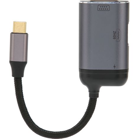 Adaptateur USB-C vers VGA HD 4K 60Hz avec charge PD 100W, alliage d'aluminium, pour ordinateur de bureau, portable et téléphone. (1/5)