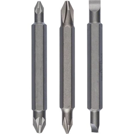 Embout de Tournevis Doubles, pour PH1/PZ1, 60mm, Lot de 3 (1/5)