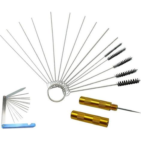 Kit de nettoyage de gicleurs de carburateur, nettoyeur de câbles de carburateur, nettoyant pour saletés, moto et quad (1/5)