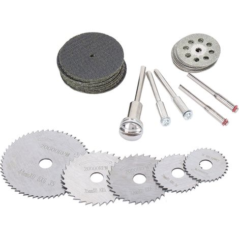 Lot de 30 disques à tronçonner, meules abrasives double maille, lames de scie à bois, kit complet pour ponçage et découpe. (1/5)