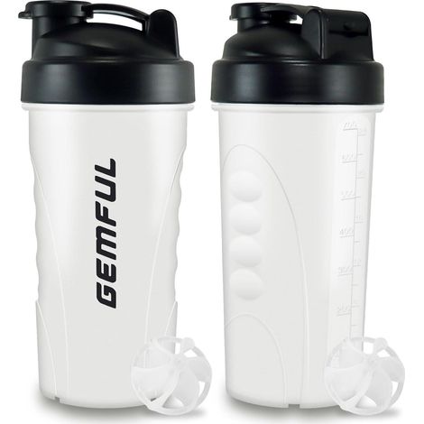 Eiweiß Shaker 2x 750ml BPA-Frei Proteinshakes Fitness-Training (1/5)