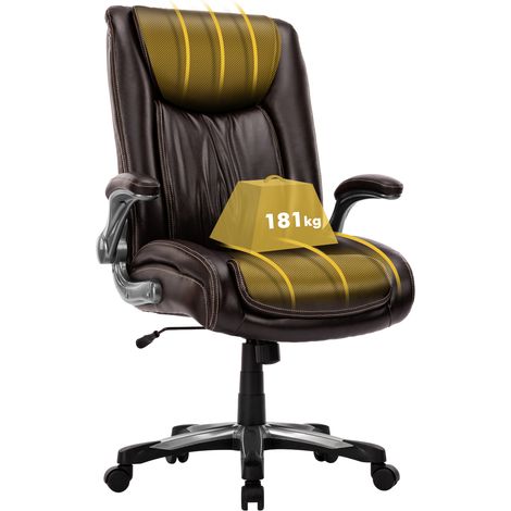 COLAMY Office Chair – Heavy-Duty Ergonomic Desk Chair, Maximum Load Capacity 181 kg – Brown