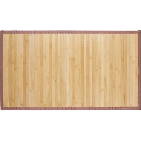 Alfombra de baño ducha 80 x 45 cm bambú 130002845