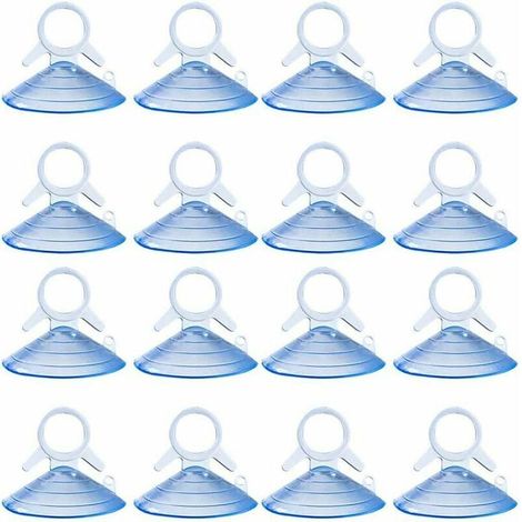 Lot de 40 ventouses en PVC transparent sans crochets - Ventouses rondes en plastique adhésif puissant pour voiture, pare-soleil, fenêtre, salle de bain, cuisine (1/5)
