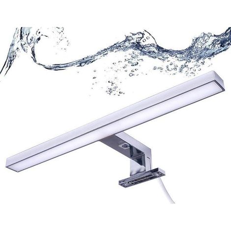 Applique miroir salle de bain Plafonnier Lampe maquillage Installation sans perçage chromée LED (1/3)