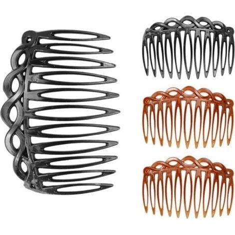 Pettini laterali - Stile francese - 4 pezzi - Accessori per capelli fini - Look vintage - Per donna (1/4)