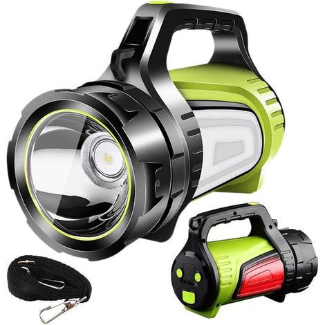 Lampe torche LED avec poignée et batterie externe (1/5)