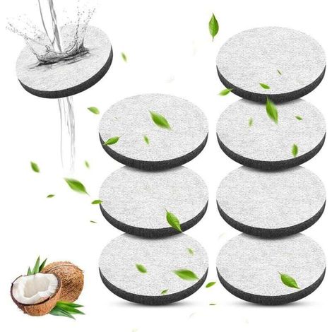 8er-Pack wiederbefüllbare Wasserfilterscheiben für Flaschen, kompatibel mit Fill & Go, Mikrofilter reduziert Chlor, Mikropartikel und Verunreinigungen, Wasserflaschenfilter (1/4)