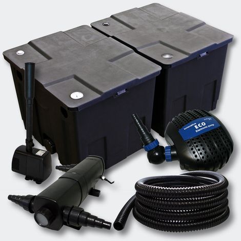 Kit de filtration de bassin 60000l Pompe éco UVC 36 Watts Fontaine