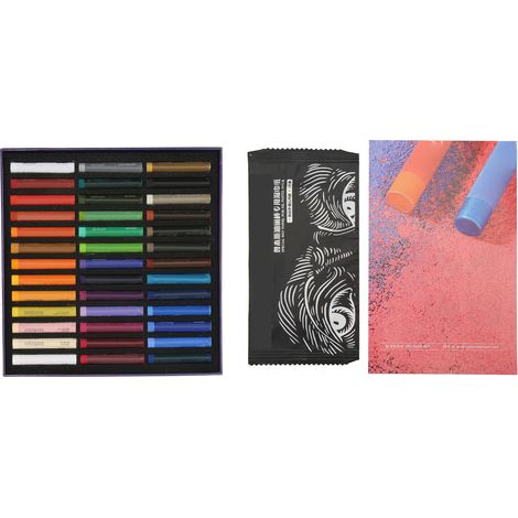 39 Pièces Pastels à l'Huile Couleurs Durables Faible Saturation Aspect Perlé Texture Douce pour Maison École Atelier d'Art (1/5)