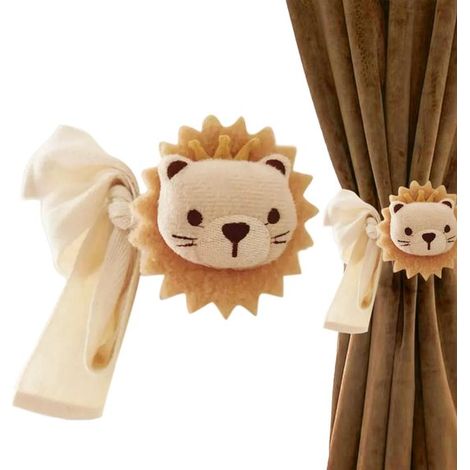 2 fermatende,simpatici fermatende a forma di animali dei cartoni animati,morbidi cordini in peluche,ideali per finestre,cameretta dei bambini (1/5)
