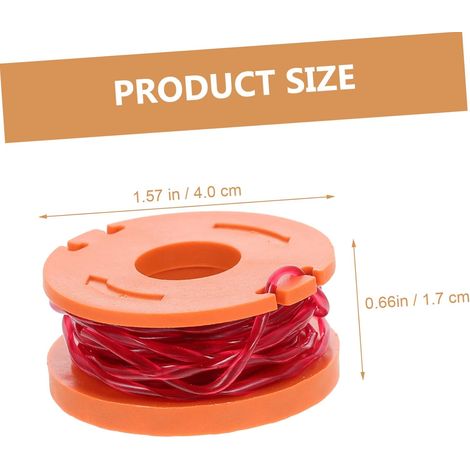 Set di filo per tagliaerba, 8 pezzi, filo di nylon arancione, accessori di ricambio per tagliaerba - ALTRO (1/3)