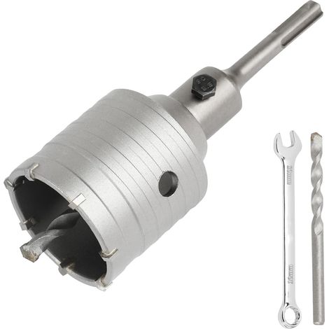 Scie Cloche Trépan Beton Ø 55mm Avec Adaptateur SDS Plus 110 mm,Carotteuse Beton,Scie Trépan Pour Percer Des Trous Dans Les Murs En Blocs (1/5)