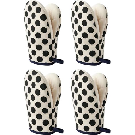 mini guantes resistentes al calor, guantes de cocina cortos resistentes al calor, con presilla para colgar. (1/4)