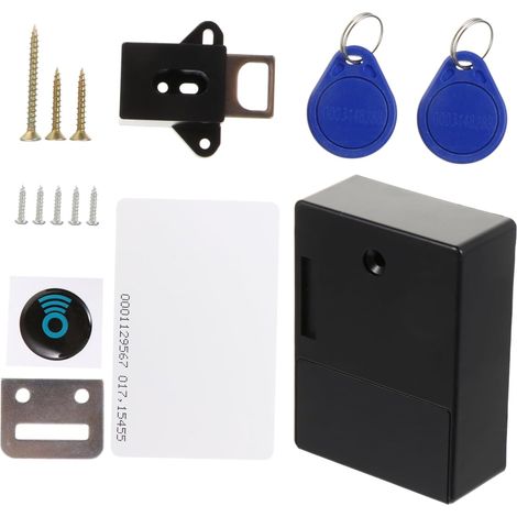 Serrure électronique invisible UKCOCO en ABS, couleur noire (1/5)