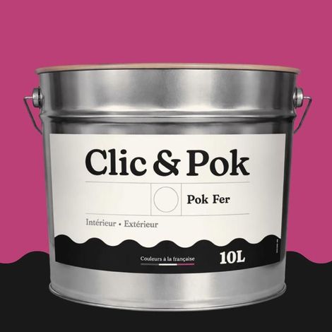 Peinture Fer Antirouille – Métal Extérieur Intérieur, Satinée, Protection Rouille - 10L - RAL 4010 - Telemagenta